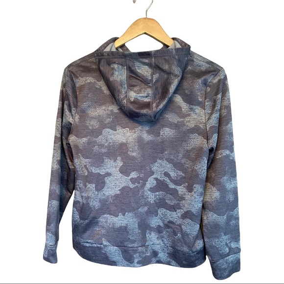 Adidas Warp Camo Badge of Sport Hoodie Sweatshirt Gray Black Large - Picture 6 of 7